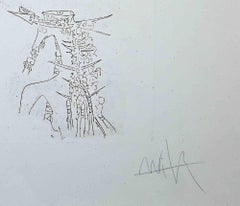 Sans titre - Eau-forte et pointe sèche originales de Wilfredo Lam - années 1960