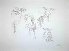Untitled - Original Etching and Drypoint by Wilfredo Lam - 1960s