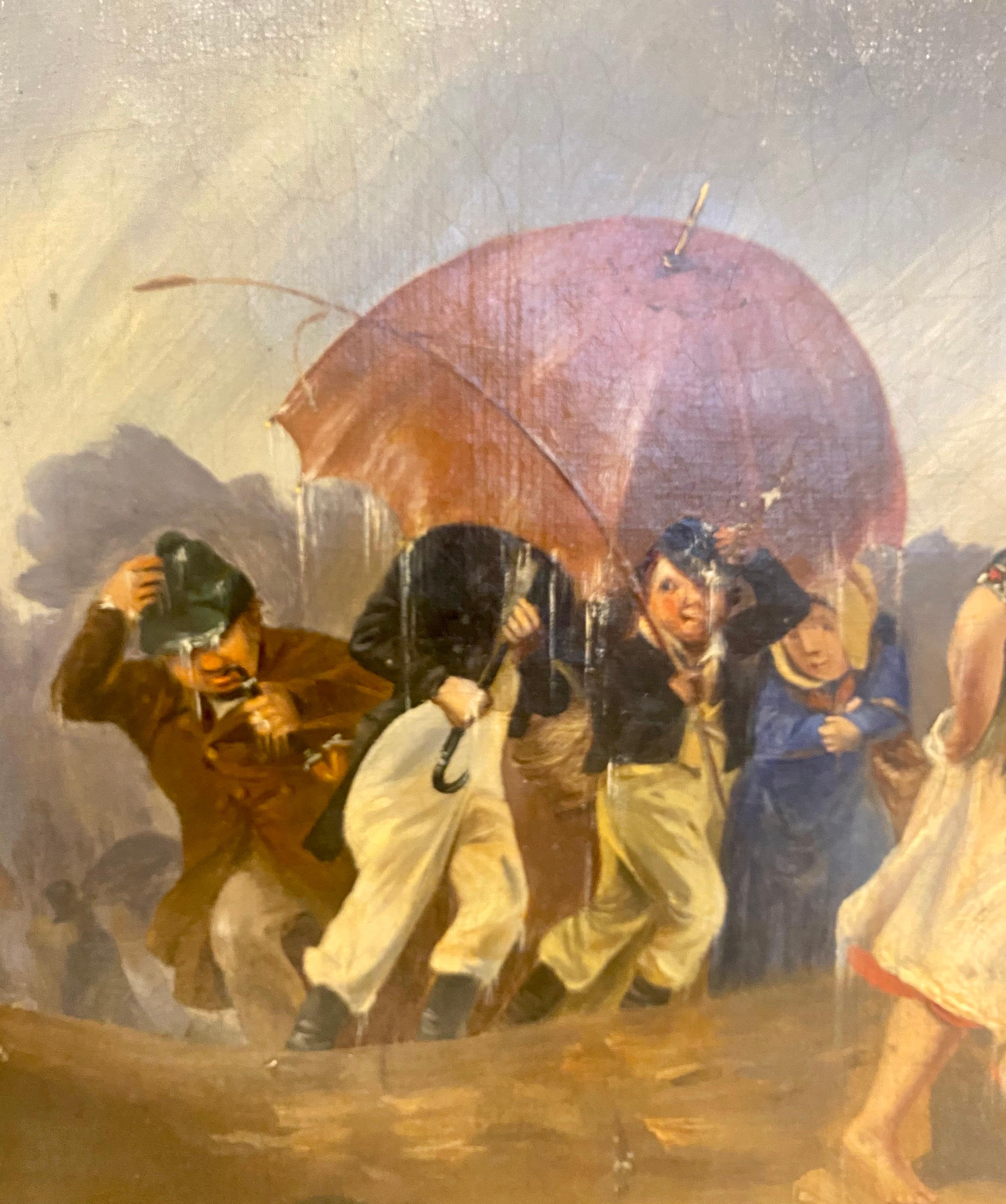 Wilhelm Alexander Meyerheim Walking in the Rain For Sale 2