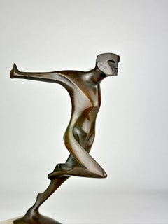 Art Deco Bronze "The Will" German 1930s Signed