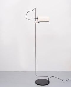 Wilhelm Braun Feldweg White Metal Floor Lamp, 1960s