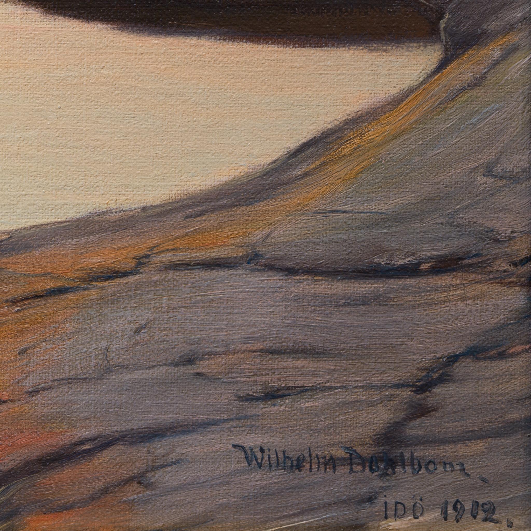 Moonlight over the Lake, 1912, By Swedish Artist Wilhelm Dahlbom For Sale 3