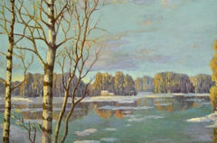 Early Spring. Begining of 20th c. Oil on canvas. 71x102 cm