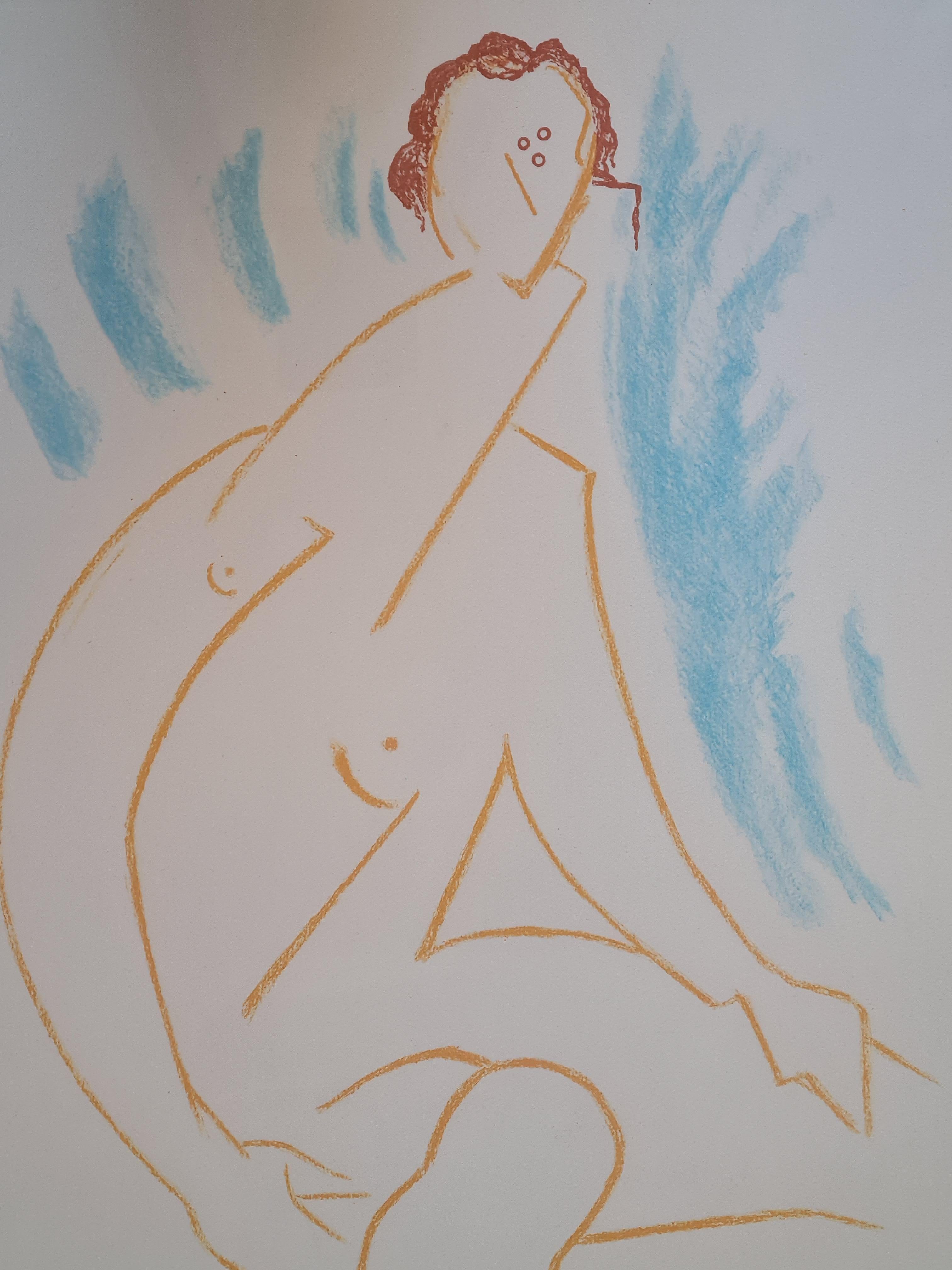 Avant Garde Surréaliste Abstract Female Nude Lithographie signée édition limitée  en vente 2