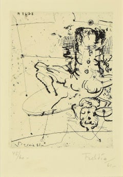 Composition - Gravure de W. Freddie - 1961