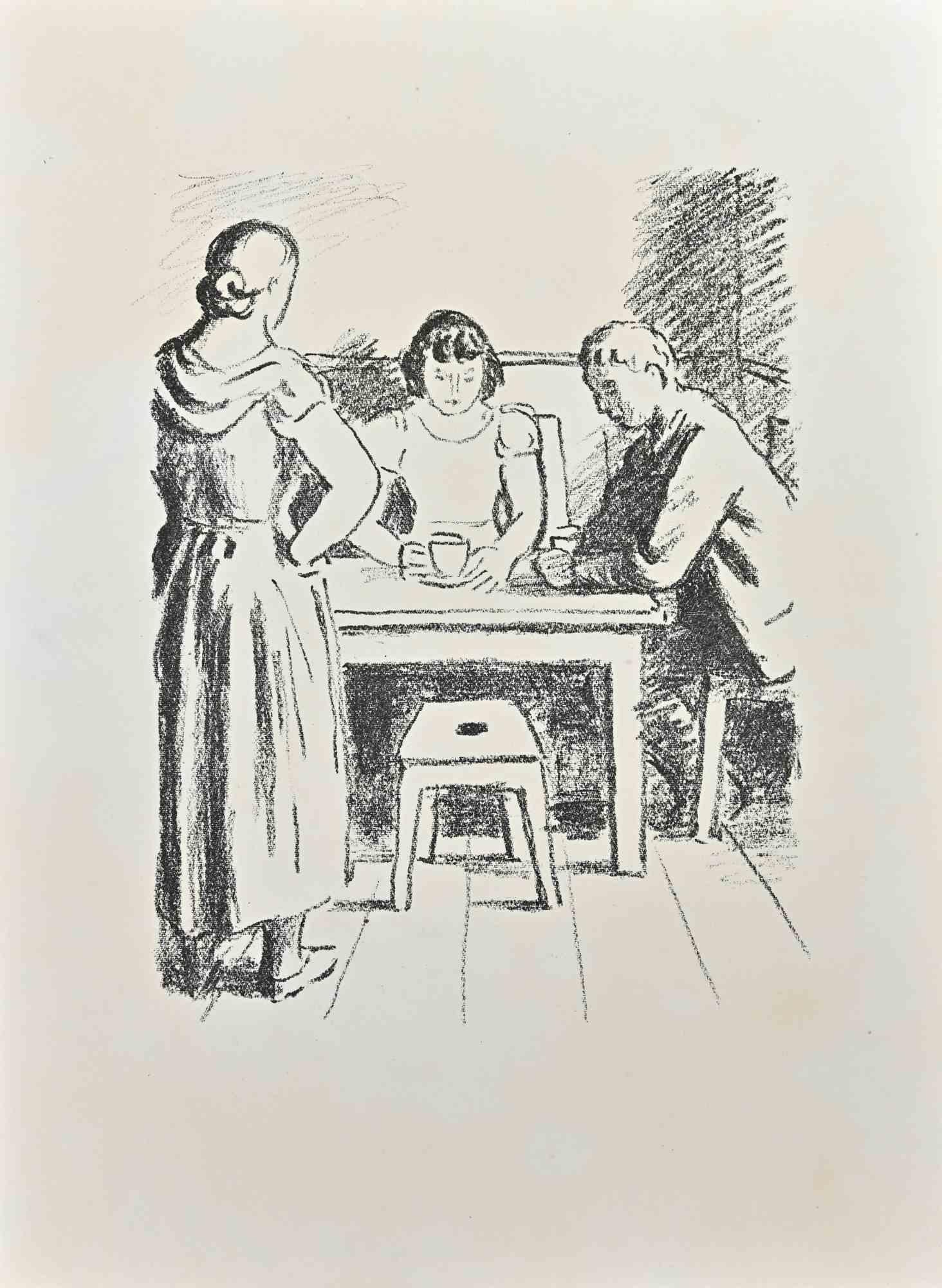 Breakfast - Lithograph by W. Gimmi - 1955 ca.