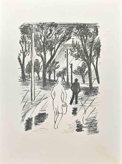 Walking Into The Forest -Lithograph by W. Gimmi - 1955 ca.