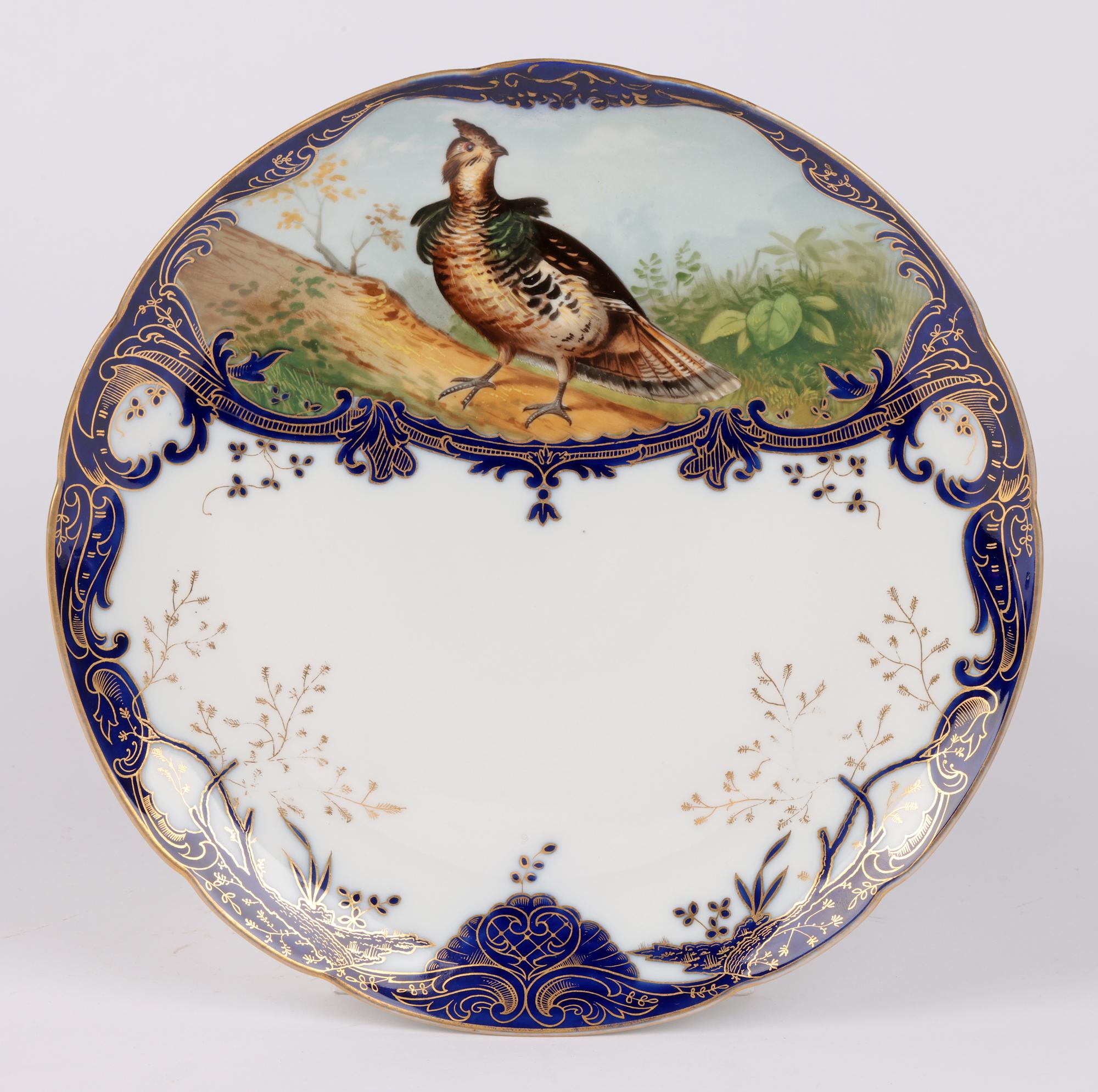 Wilhelm Graef New York Hand Painted Porcelain Cabinet Plate For Sale 3
