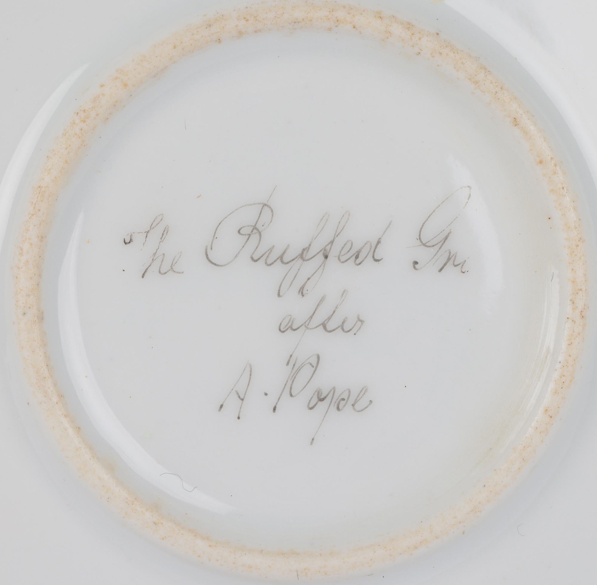 Wilhelm Graef New York Hand Painted Porcelain Cabinet Plate For Sale 8