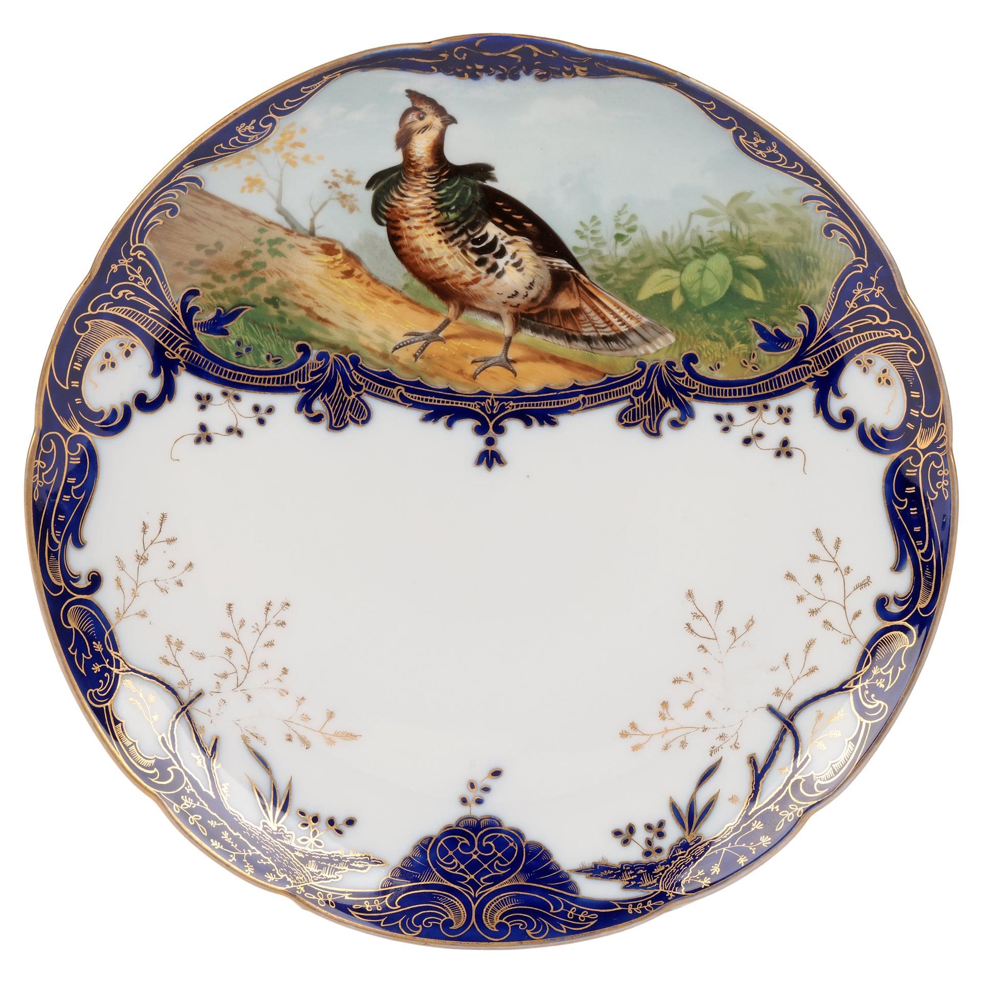 Wilhelm Graef New York Hand Painted Porcelain Cabinet Plate For Sale