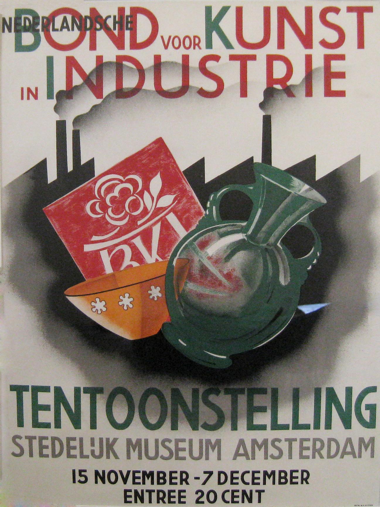 Nederlandsche/Bond voor Kunst in Industrie/Tentoonstelling/  Stedelijk Museum Am