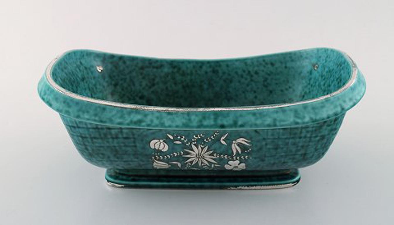 Danish Wilhelm Kaage, Gustavsberg, Argenta Art Deco Flower Bowl / Jardiniere