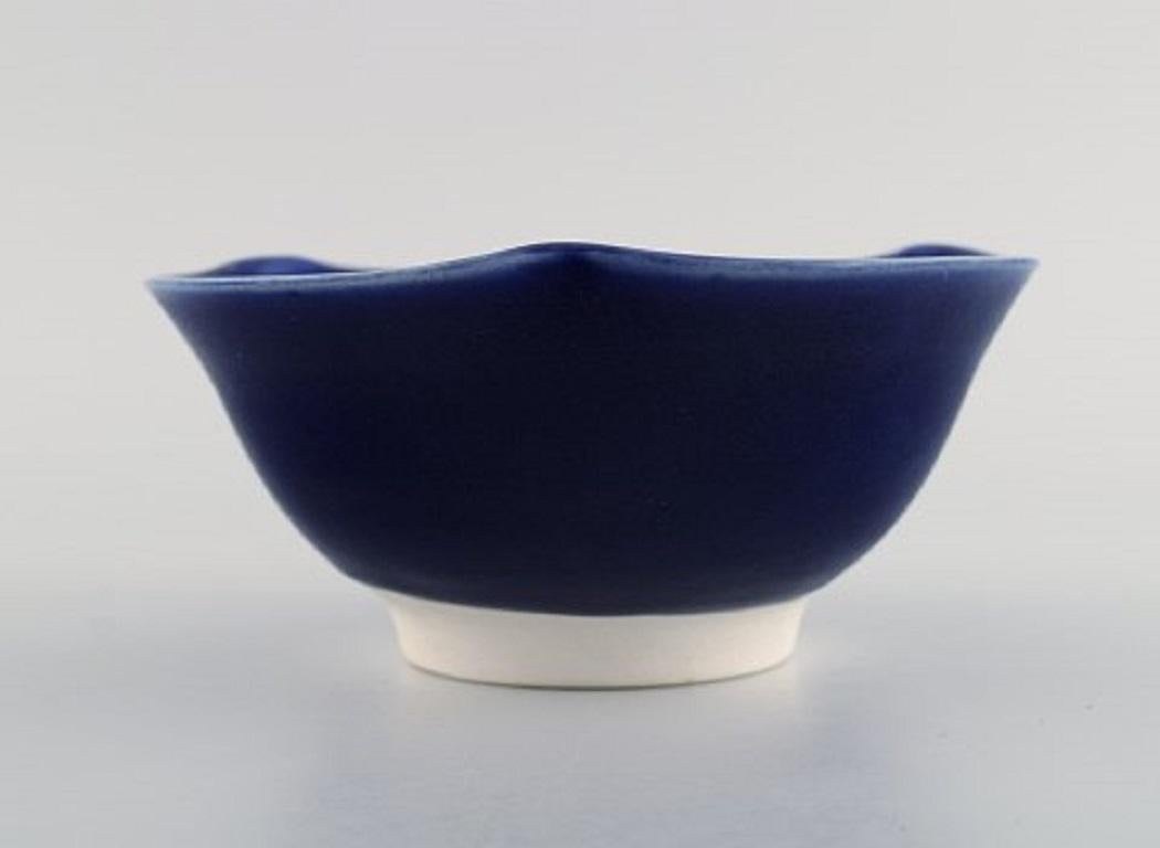 Wilhelm Kåge for Farsta, Unique Bowl in Glazed Ceramics In Excellent Condition For Sale In Copenhagen, DK