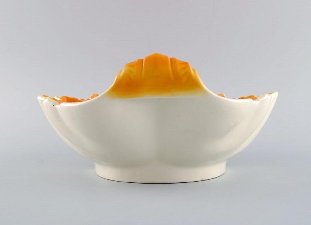 Wilhelm Kåge for Gustavsberg, Faience Bowl Shaped like a Seashell For Sale 1