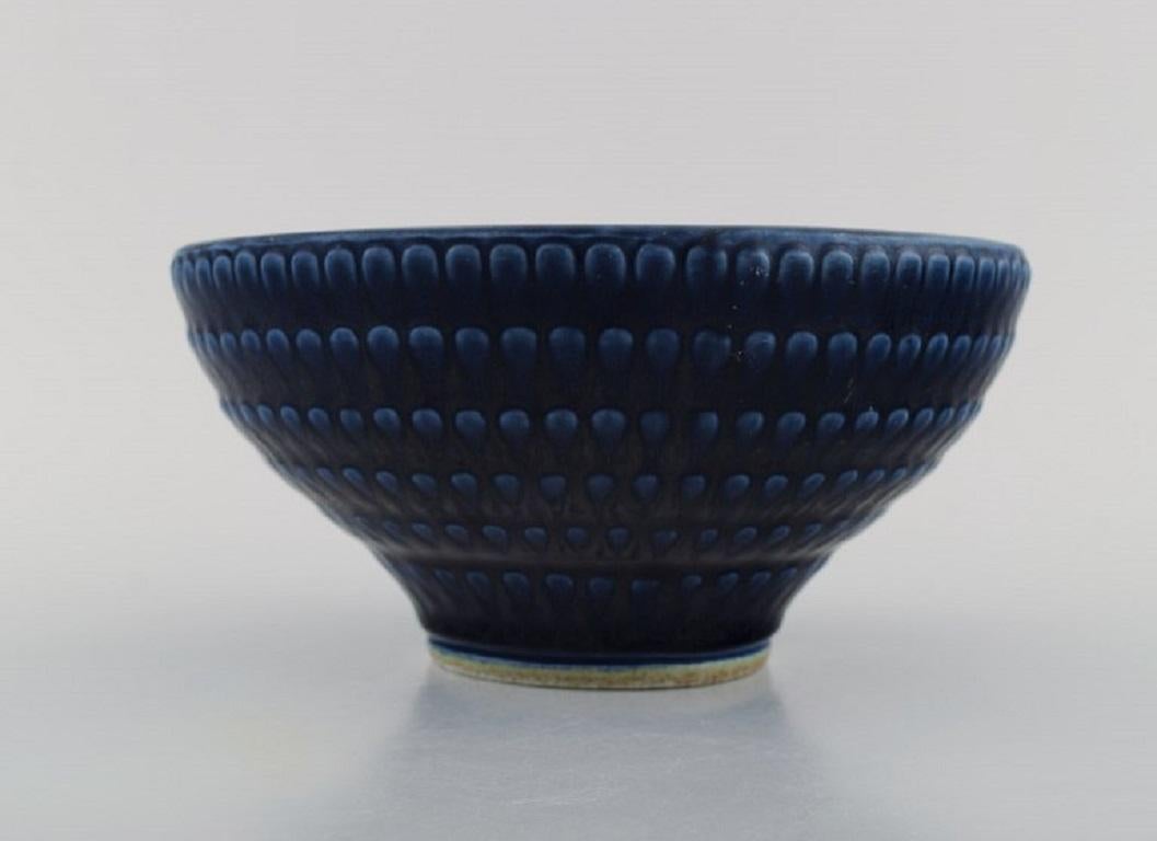 Scandinavian Modern Wilhelm Kåge '1889-1960' for Gustavsberg, Large Bowl in Glazed Stoneware