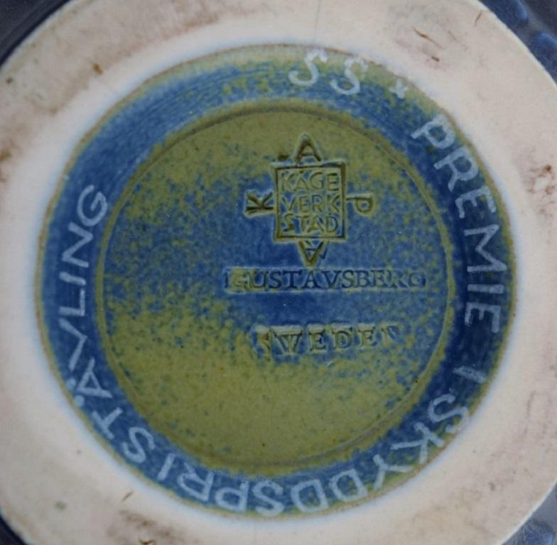Wilhelm Kåge '1889-1960' for Gustavsberg, Large Bowl in Glazed Stoneware 1