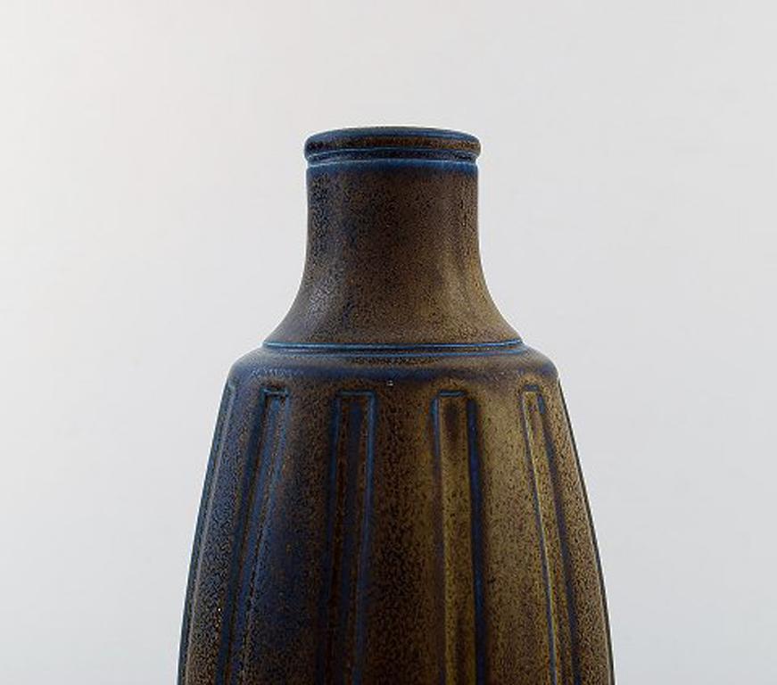 Scandinavian Modern Wilhelm Kåge for Gustavsberg. Large Vase of Stoneware