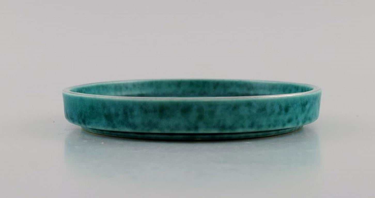 Glazed Wilhelm Kåge for Gustavsberg,  Round Argenta Art Deco Dish For Sale