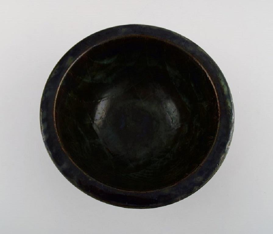 Art Glass Wilhelm Kåge '1889-1960' for Gustavsberg, Unique Art Deco Bowl, 1930s/40s