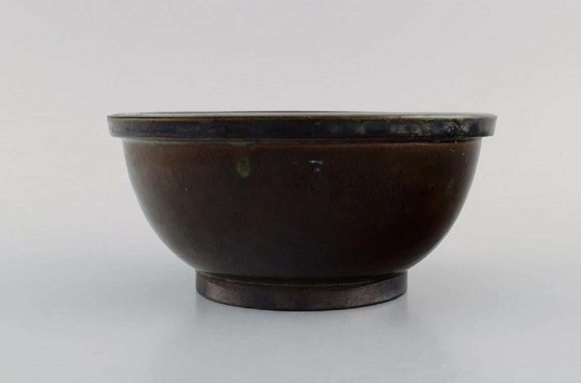 Wilhelm Kåge '1889-1960' for Gustavsberg, Unique Art Deco Bowl, 1930s/40s 2