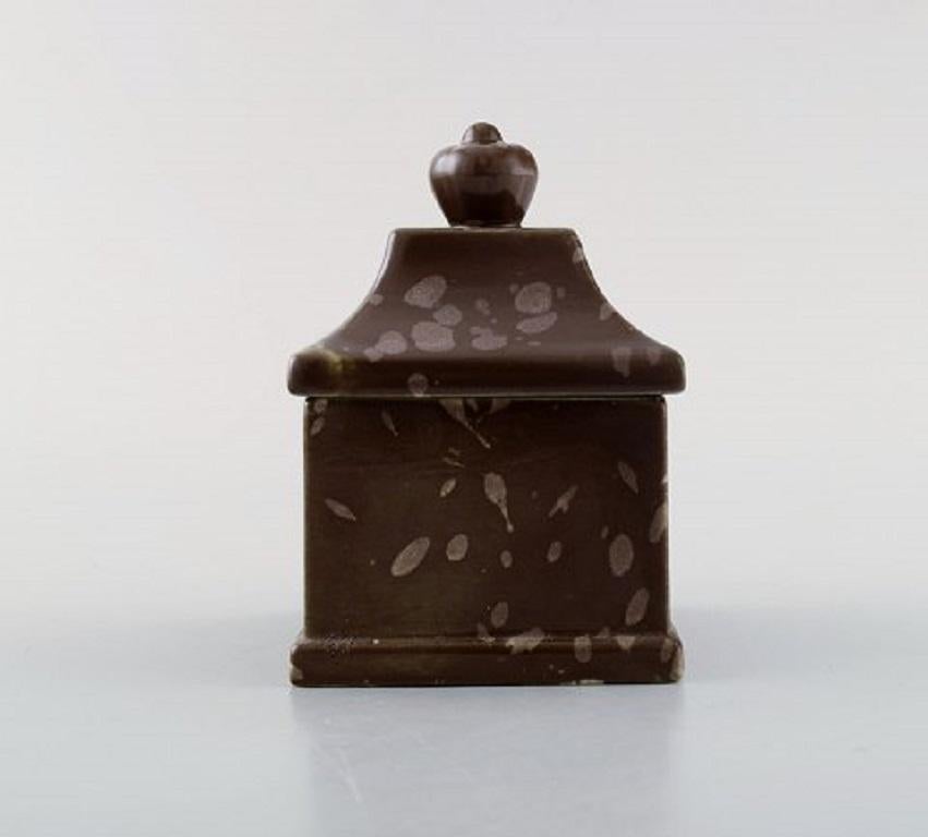 Swedish Wilhelm Kåge, a Pair of Early and Rare Art Deco Lidded Jars, 1920s-1930s