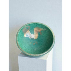 Ciotola Art Deco di Wilhelm Kåge - Intarsio d'argento - Gustavsberg, Svezia, anni 30