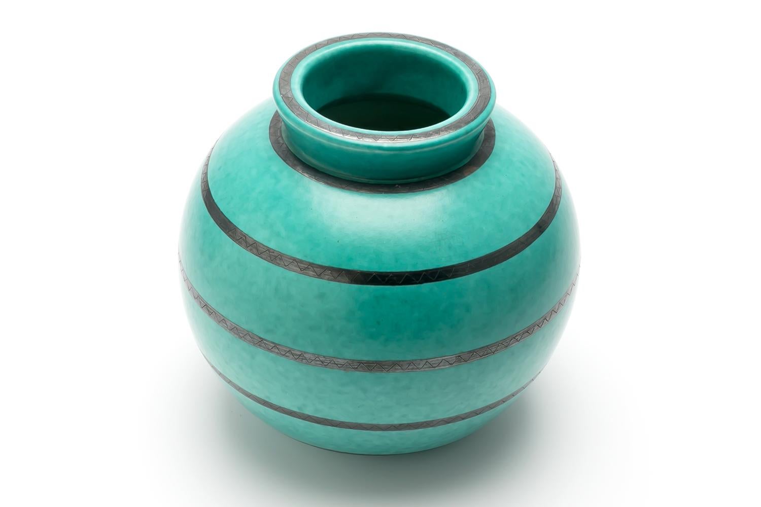 Metà XX secolo Wilhelm Kåge / Vaso ARGENTA / Gustavsberg / 1941 in vendita