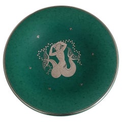 Piatto Wilhelm Kage 1035 I 'ARGENTA' per Gustavsberg Svezia 1950 Marcato