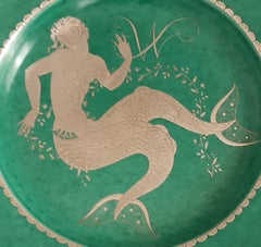 Plat de Wilhelm Kage  "ARGENTA" Gustavsberg Suède 1944. Signé et daté