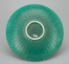 Wilhelm Kage Schale aus Keramik 'Argenta' A 29 für Gustavsberg Schweden 1940er Jahre Markiert