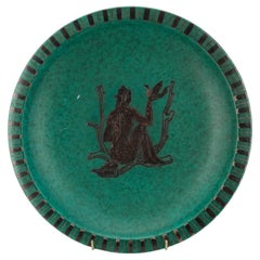 Wilhelm Kage Schale aus Keramik 'Argenta' A 29 für Gustavsberg Schweden 1940er Jahre Markiert