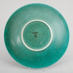 Wilhelm Kage Dish ceramic 'Argenta' for Gustavsberg Sweden 1940s Marked