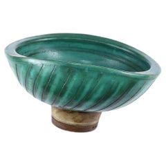Wilhelm Kage, "Farsta" Green Vase, the Gustavsberg Manufactory, Sweden, 1945-46