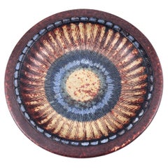 wilhelm kåge farsta serien Wilhelm Kage, "Farsta" Red Brown Bowl, the Gustavsberg Manufactory, Sweden, 1955