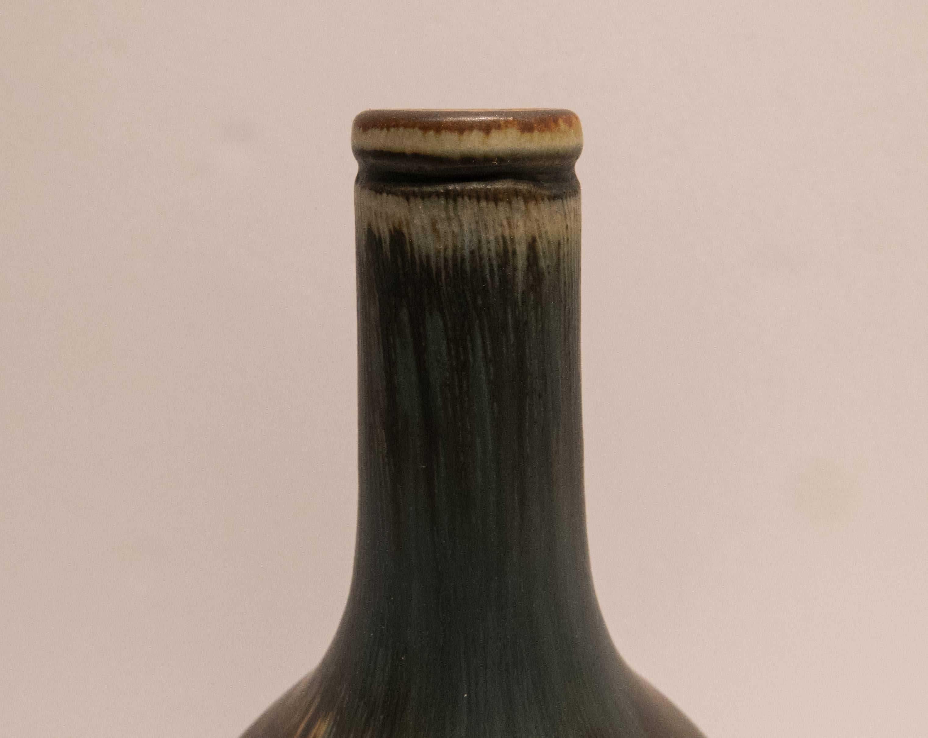 Mid-20th Century Wilhelm Kage Farsta Vase with Long Neck