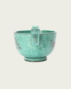 Wilhelm Kåge Footed Stoneware Bowl with Hangers