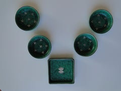 Wilhelm Kage for Gustavsberg 5 Small Argenta Bowls and One Square