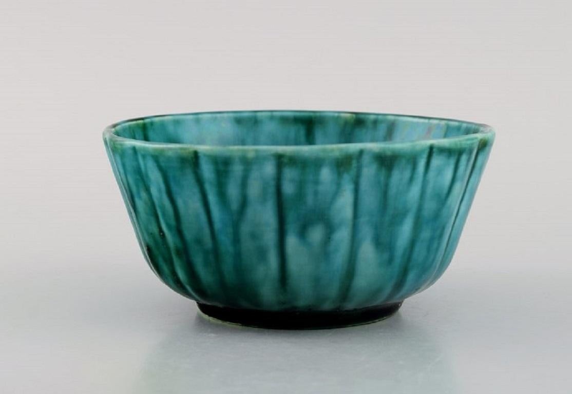 Swedish Wilhelm Kåge for Gustavsberg, Argenta Art Deco Bowl in Glazed Ceramics