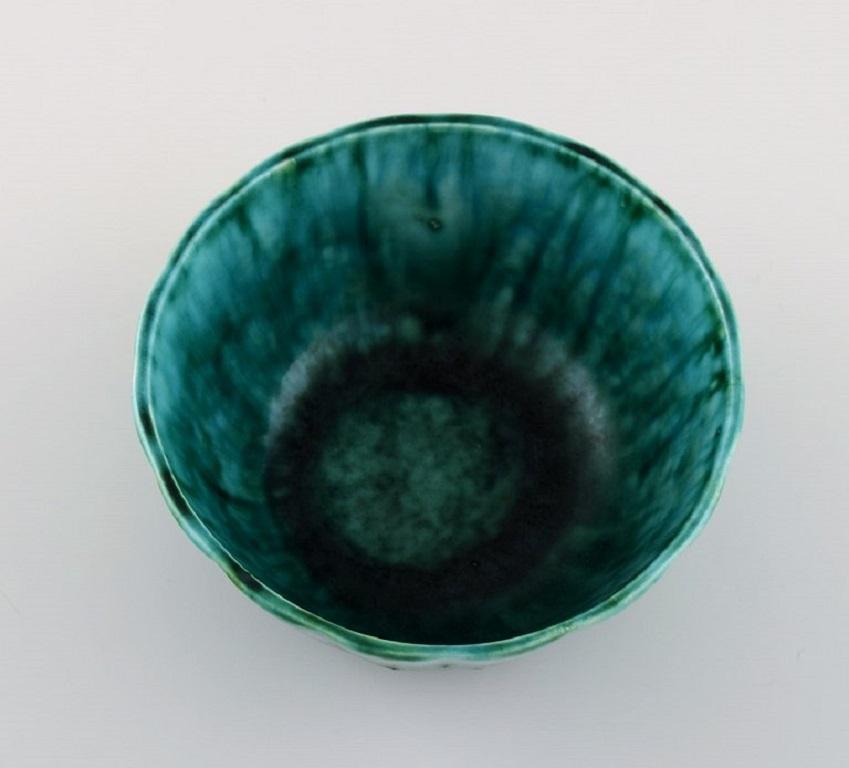 Mid-20th Century Wilhelm Kåge for Gustavsberg, Argenta Art Deco Bowl in Glazed Ceramics