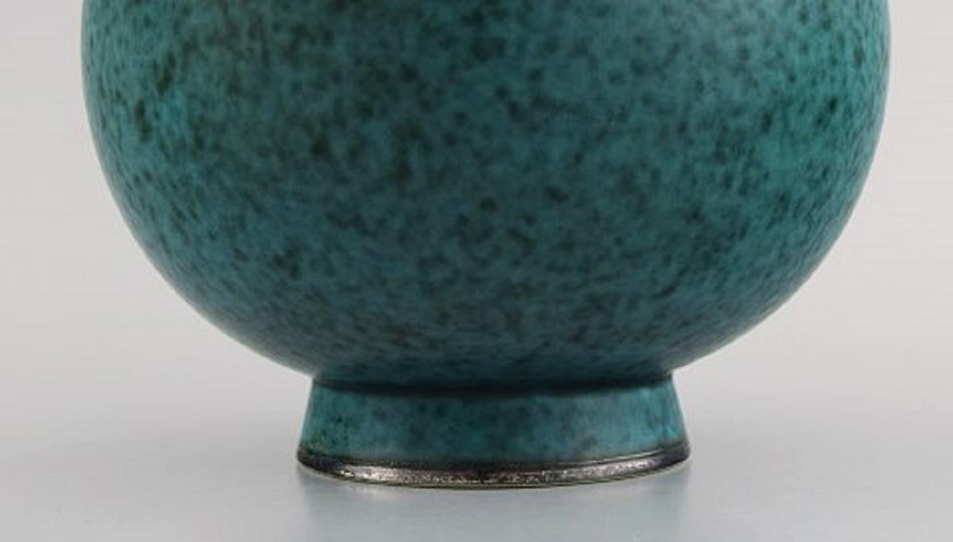 Mid-20th Century Wilhelm Kåge for Gustavsberg, Argenta Art Deco Vase in Glazed Ceramics