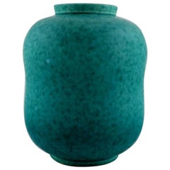 Wilhelm Kåge for Gustavsberg, Argenta Art Deco Vase in Glazed Ceramics