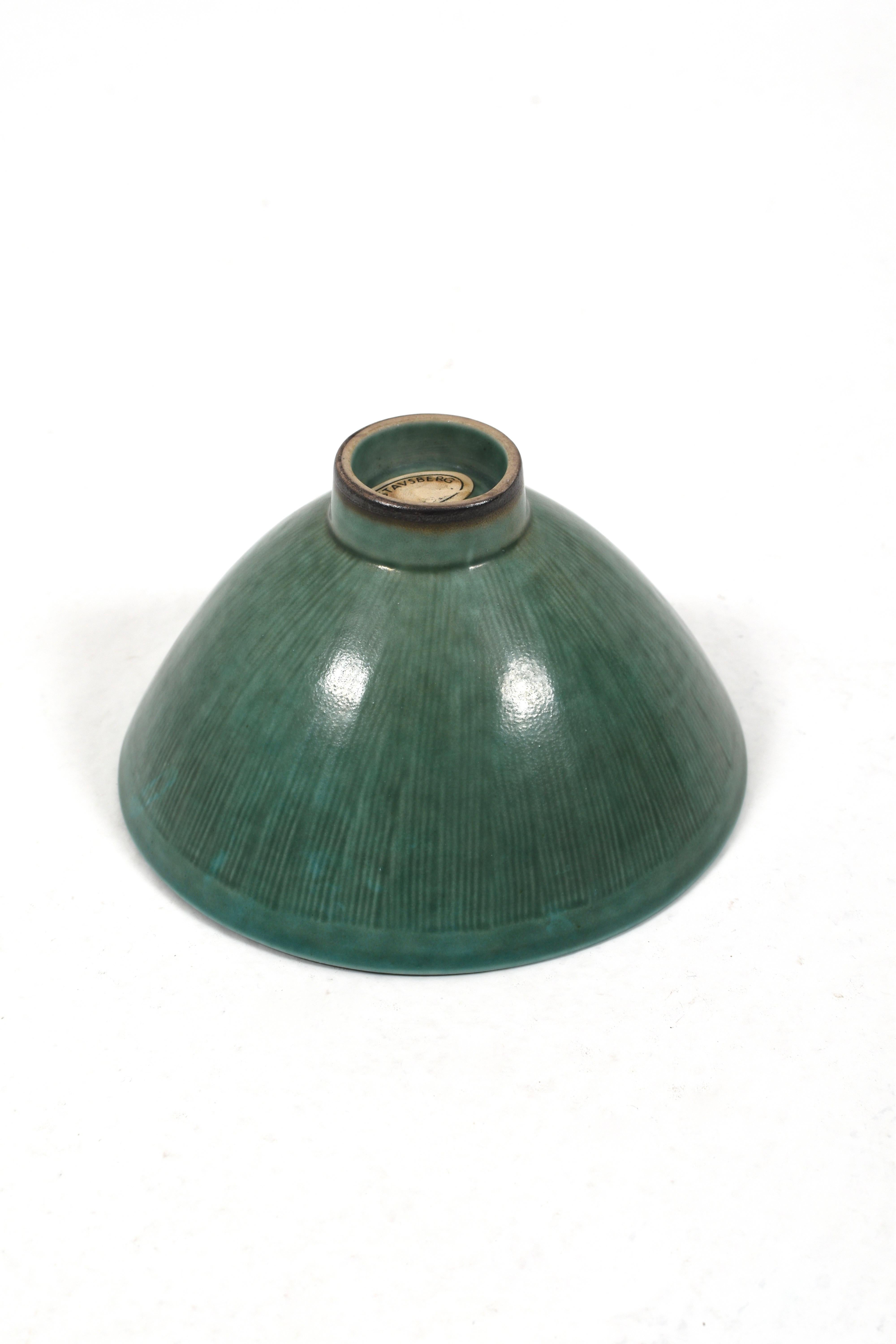 Mid-20th Century Wilhelm Kåge for Gustavsberg, Argenta Bowl in Ceramics and Silver For Sale
