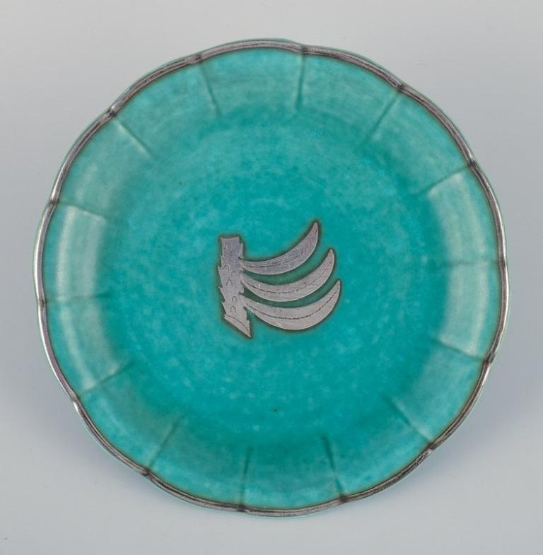 Wilhelm Kåge for Gustavsberg, "Argenta" dish in ceramic. 1940s For Sale