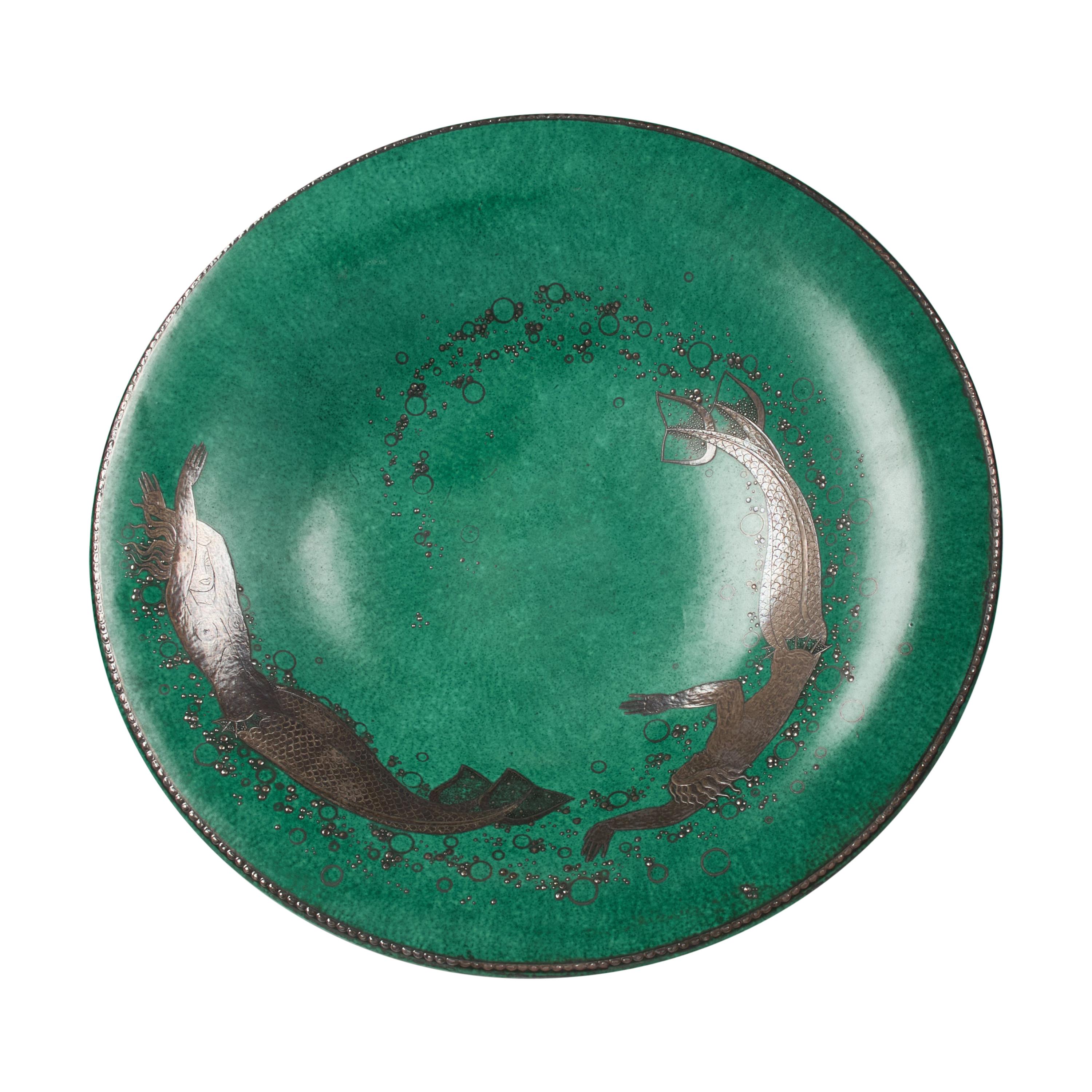 Wilhelm Kåge for Gustavsberg, "Argenta Series, " Art Deco Dish, Sweden