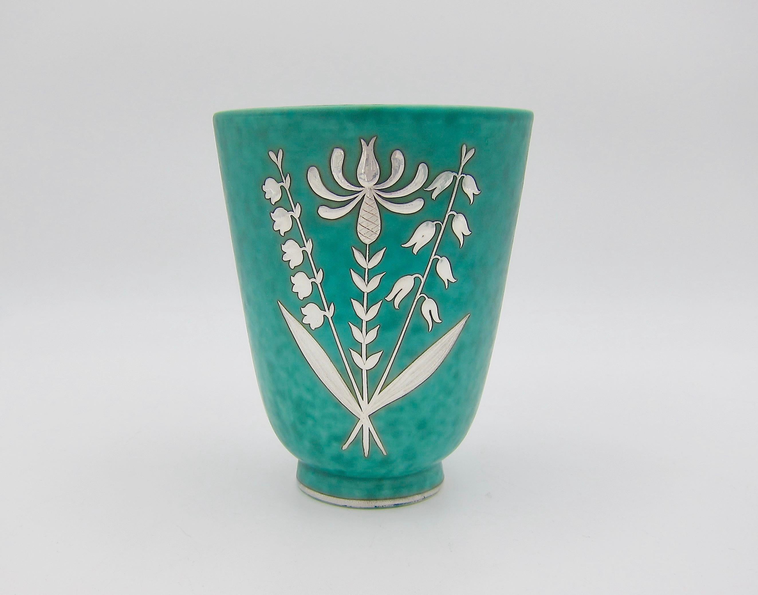 Ceramic Wilhelm Kåge for Gustavsberg Art Deco Argenta Vase Trio