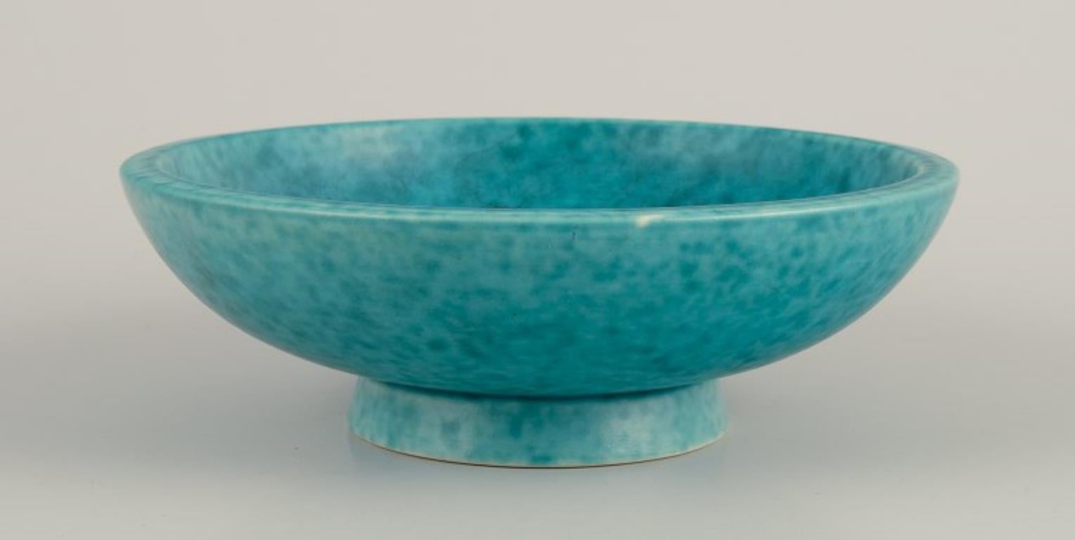 Wilhelm Kåge para Gustavsberg. Cuenco de cerámica y un pequeño jarrón cuadrado de cerámica. en Bueno estado para la venta en Copenhagen, DK
