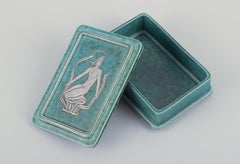 Wilhelm Kåge for Gustavsberg. Ceramic lidded jar from the ‘Argenta’ series.