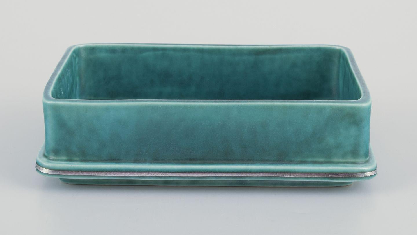 Art Déco Wilhelm Kåge per Gustavsberg. Vaso con coperchio in ceramica della serie 