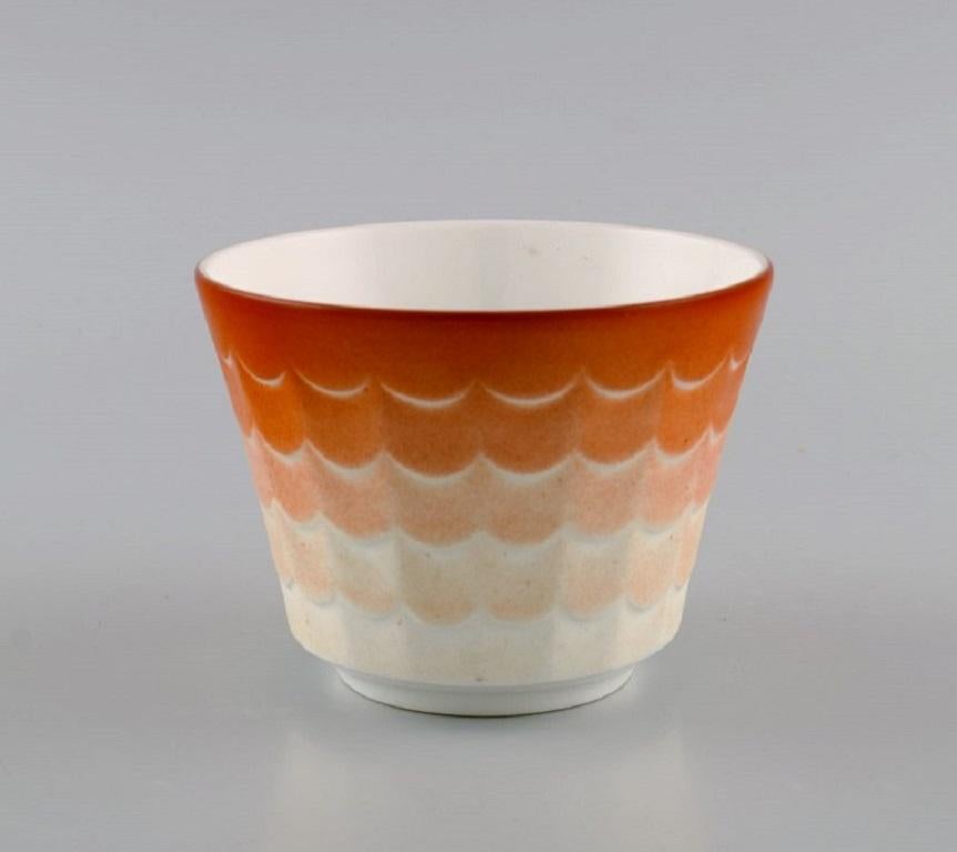 Mid-20th Century Wilhelm Kåge for Gustavsberg, Eight Art Deco Herb Pots in Glazed Porcelain For Sale