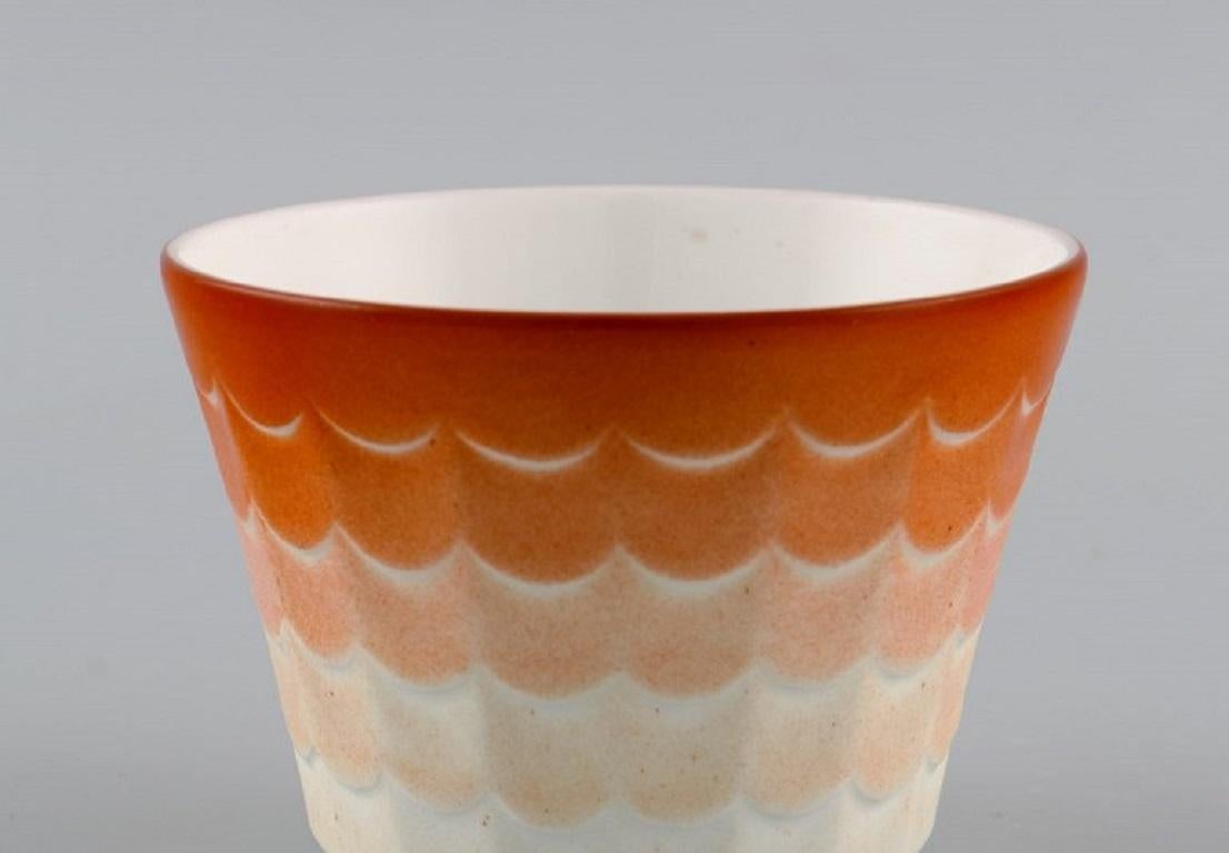 Wilhelm Kåge for Gustavsberg, Eight Art Deco Herb Pots in Glazed Porcelain For Sale 1